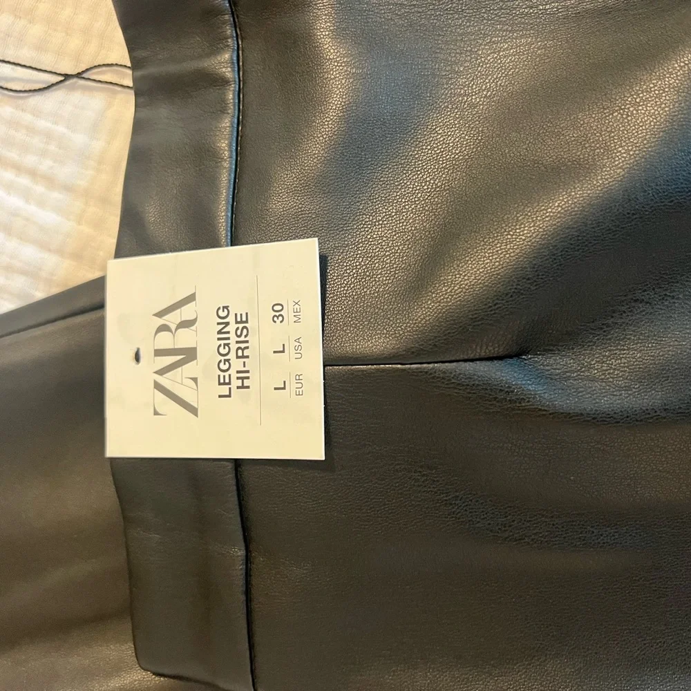 Zara Pleather high waisted ankle pants - Picture 5 of 5